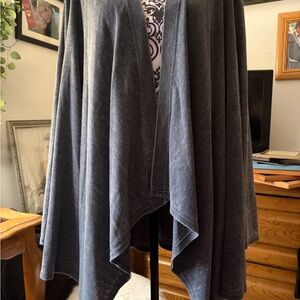 Gray Draped Cardigan